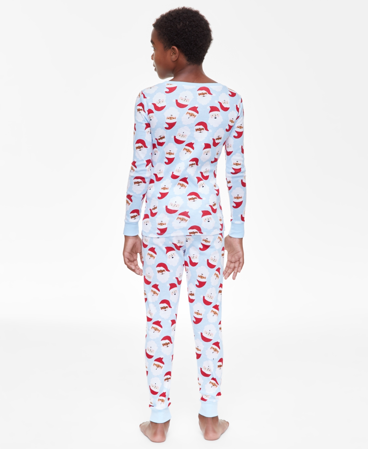 Holiday Lane Little & Big Kids Santa Cotton Snug Fit Matching Family Pajamas Set, Created for Macy's