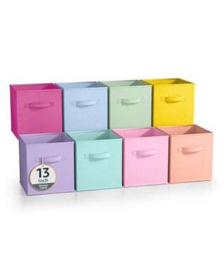 Sorbus 13 Inch 8 Pack Sturdy Collapsible Fabric Storage Cubes with ...