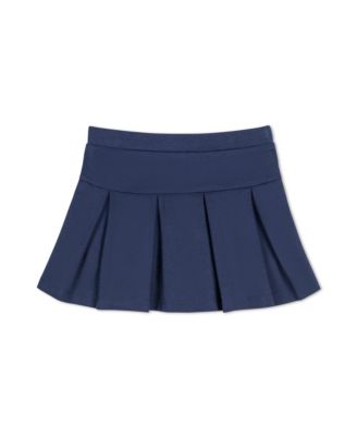 Girls' Ponte Drop Waist Pleated Uniform Skort