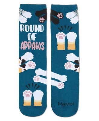 Round Of Appaws Greeting Card Crew Socks