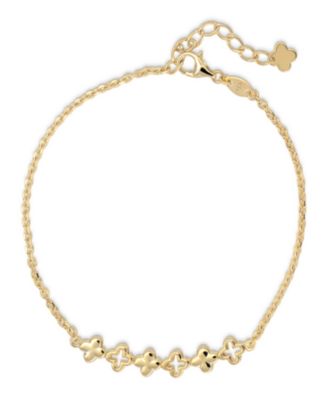 Clover Chain Bracelet in 14K Gold, 6.5 in adj to 7.5 in, approx. 2.5 grams