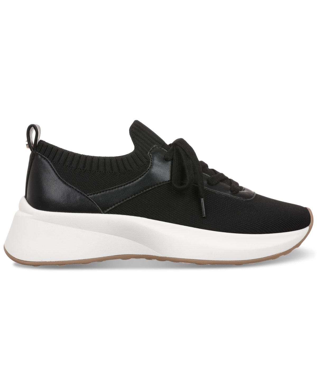 Shop Giani Bernini Women's Floraa Memory Foam Sporty Lace Up Sneakers, Created For Macy's In Charcoal Knit