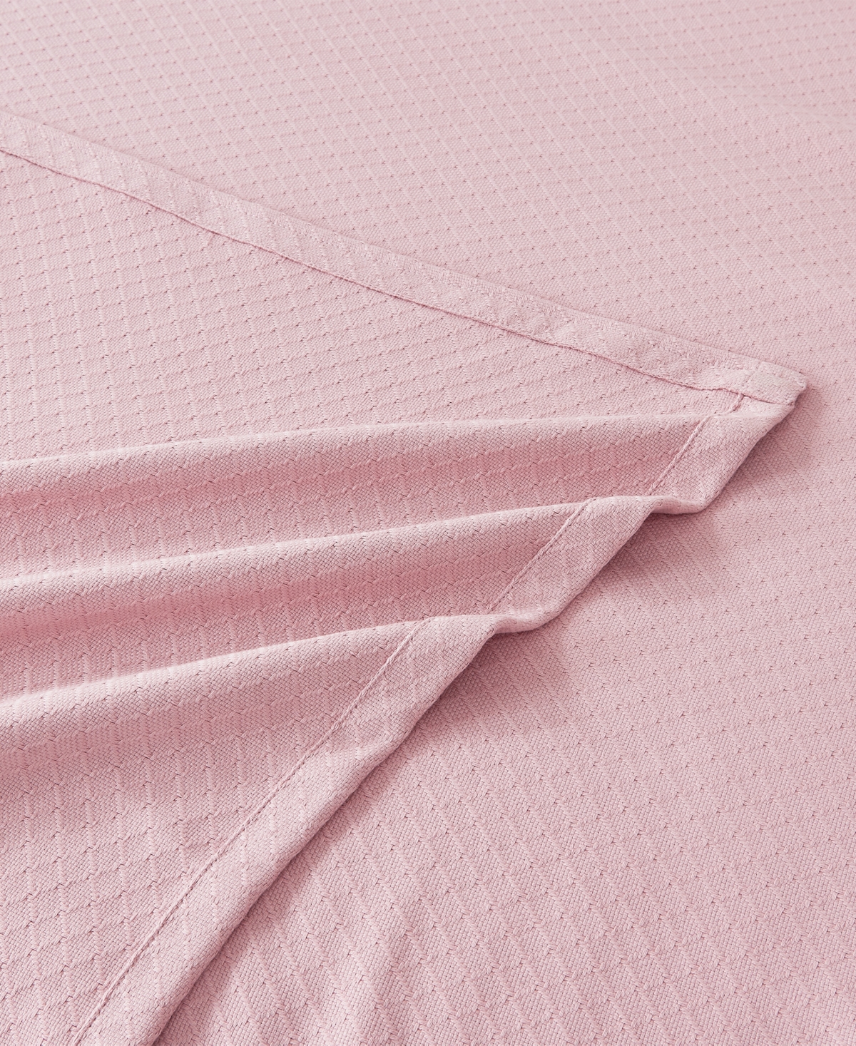 Melange Mélange Home Solid Diamond Egyptian Cotton Blanket In Tea Rose
