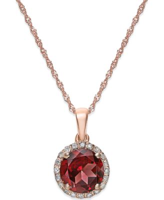 macy's garnet necklace