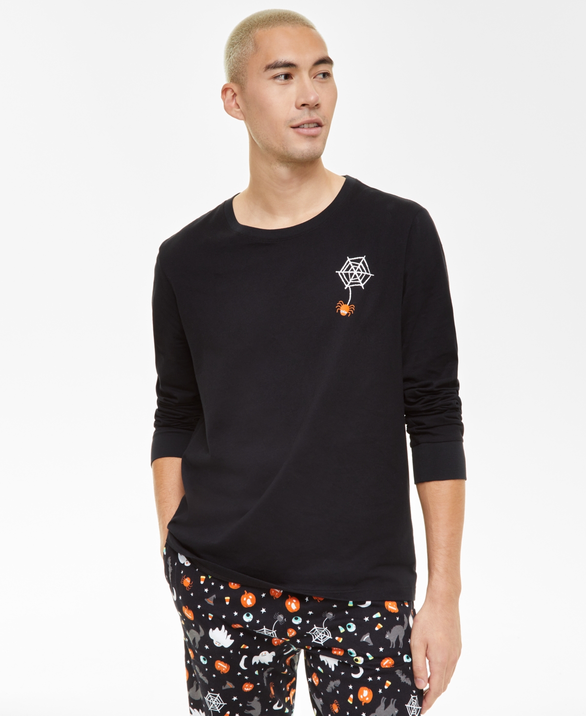 Holiday Lane Men's Halloween Mix It Cotton Matching Family Pajamas Set, Created for Macy's