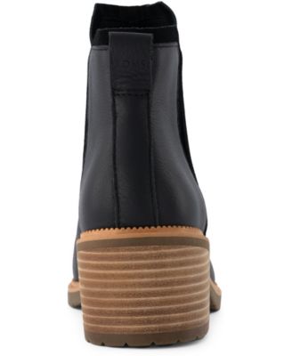 Women's Hailey Block Heel Nubuck Leather Booties