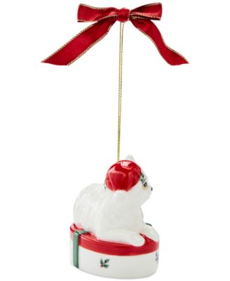 Christmas Tree Gift Box Kitten Ornament
