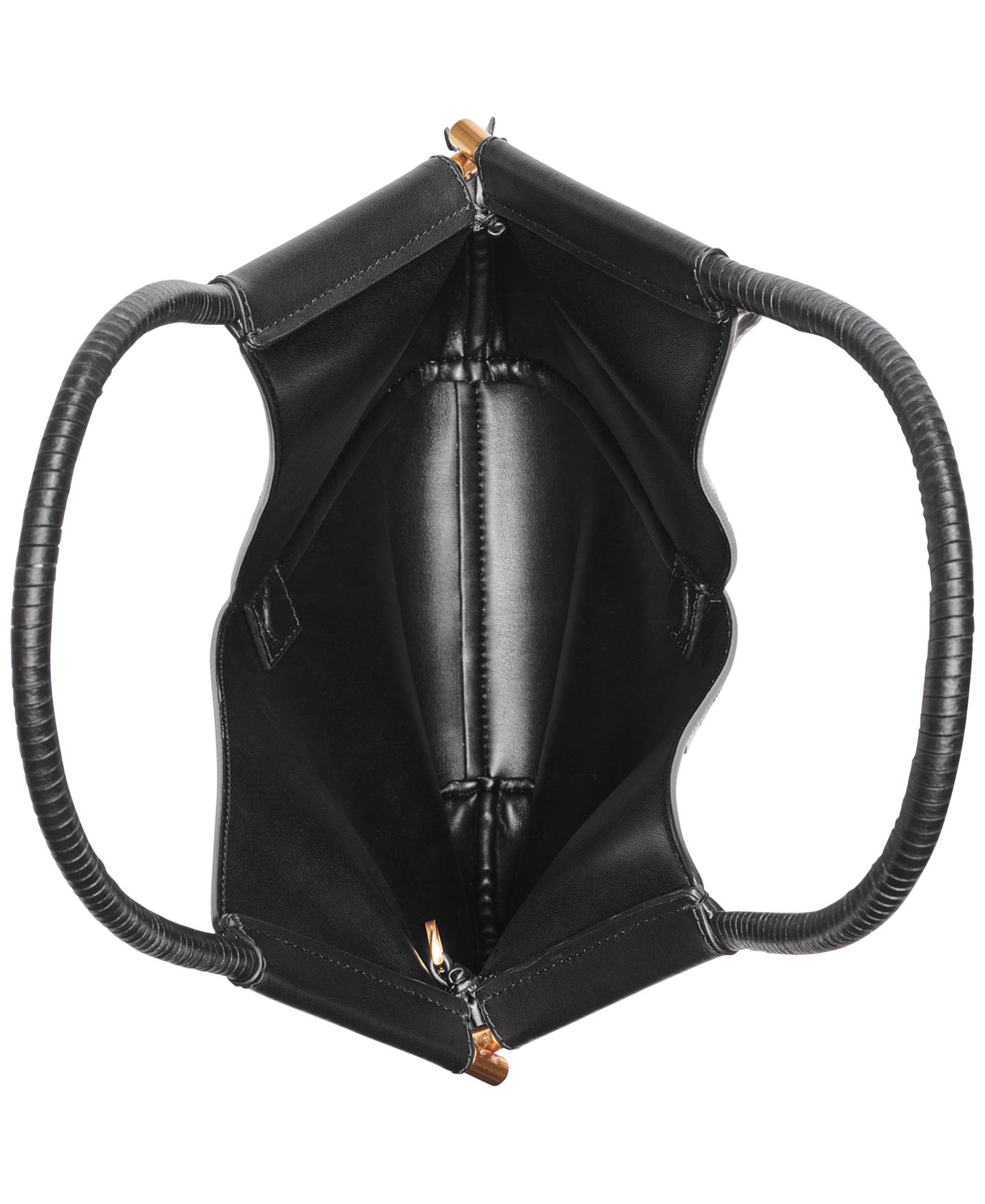 Женская сумка Donna Karan New York Baldwin Mini Shoulder with Leather Wrapped Rounded Handle, цвет: Чёрный / Золотой — фото 5