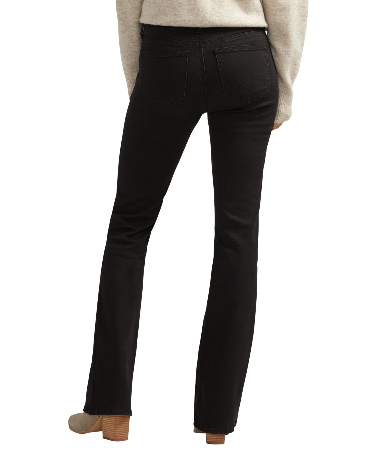 Женские джинсы Silver Jeans Co. Suki Mid Rise Curvy Fit Bootcut, цвет: Чёрный — фото 3