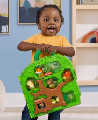 Fisher-Price Forest Friends Carry Case Toddler Playset with Figures, 9 Pieces