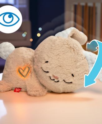 Fisher-Price Soothe Settle Bunny Plush Baby Toy Customizable Sound Machine with Motion