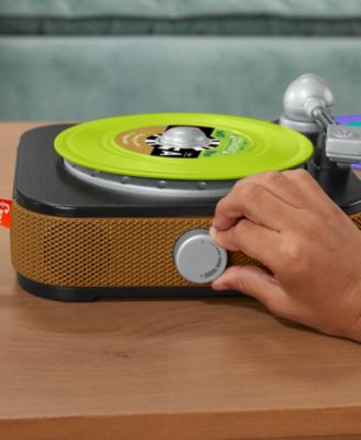 Fisher-Price Rockin’ Record Player Musical Toy for Preschool Pretend Play