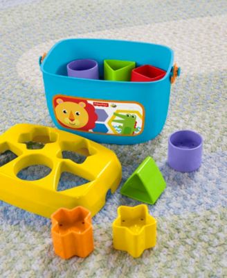 Fisher-Price Baby's First Blocks Shape Sorting Toy with Storage Bucket