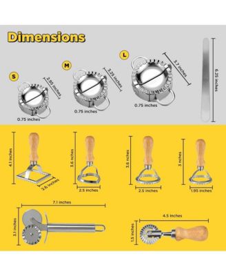 Dumpling Maker Kit Set for Ravioli Pierogi Empanadas Calzones