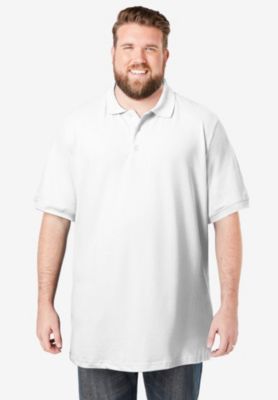 Men's Shrink-Less Longer-Length Cotton Polo Shirt