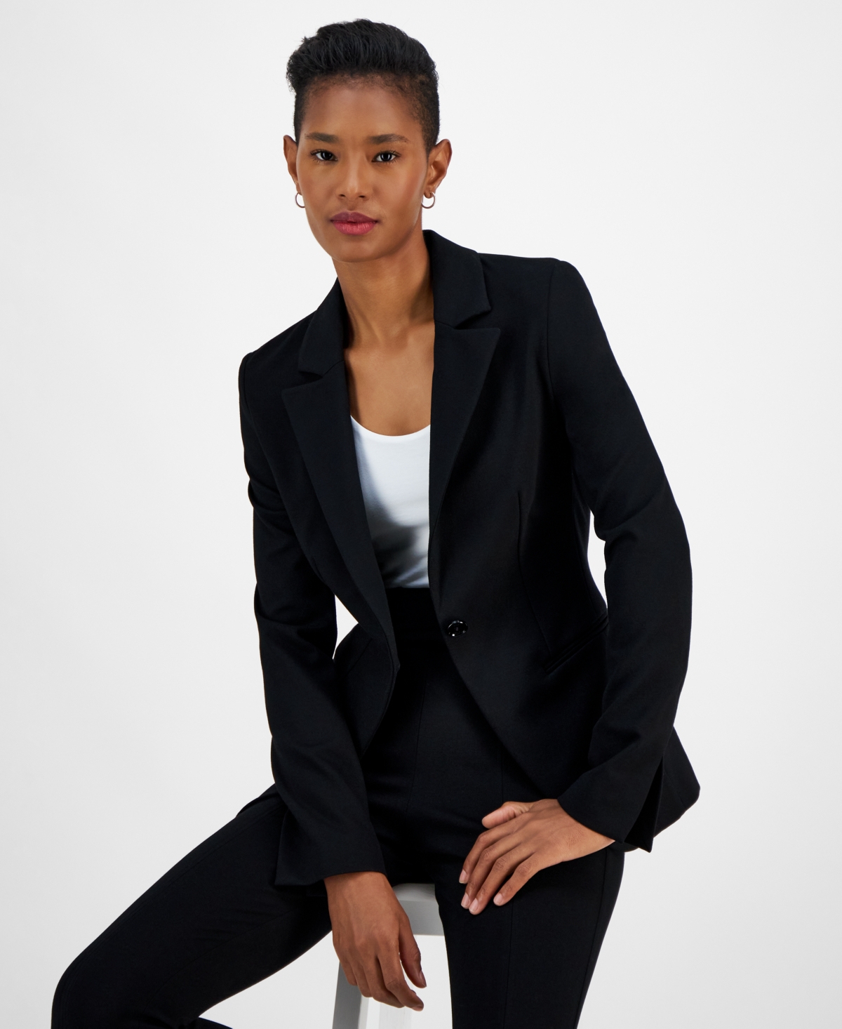 Boss Orange Women's Jaslim Notch-Lapel Single-Button Blazer