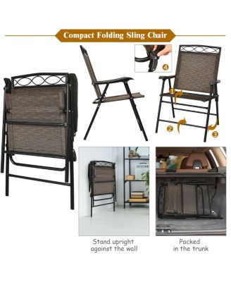 Patio Dining Set with Patio Folding Chairs and Table