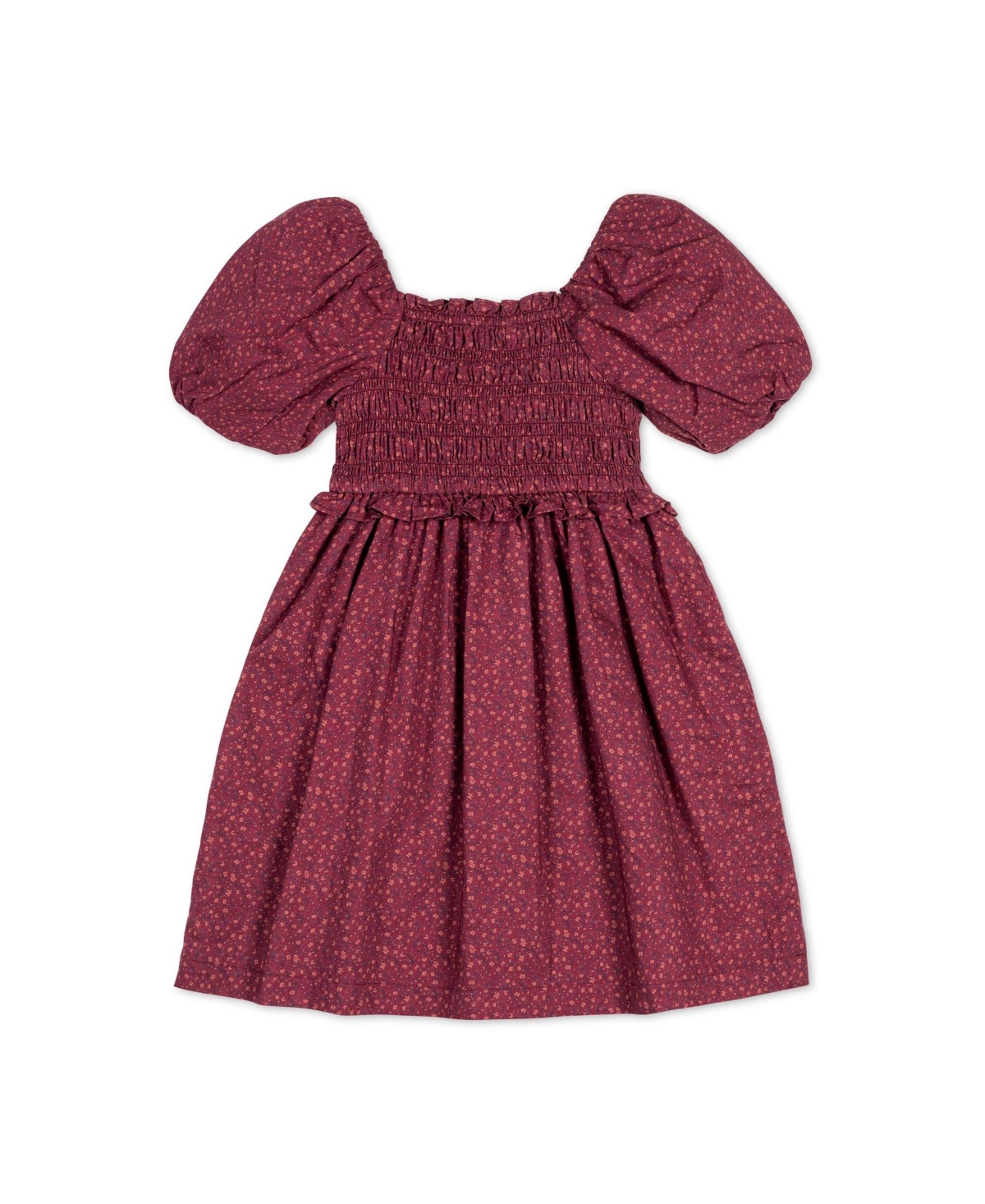 Hope & Henry Big Girls Organic Short Bubble Sleeve Smocked Dress