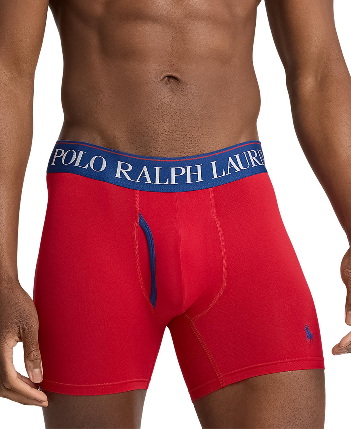 Polo Ralph Lauren Men's 3-Pk. 4D-Flex Cooling Microfiber Boxer Briefs - HARRISON BLUE, POLO SP