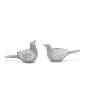 Set of 4 Decorative Bird Figurines Stylish Home Decor Accents