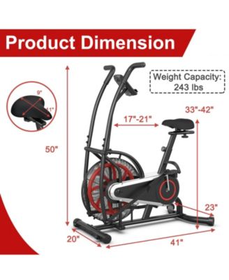 Upright Air Bike with Unlimited Resistance