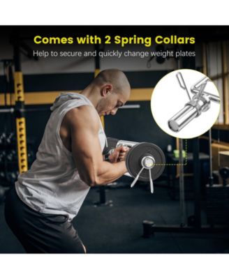 700 LBS Olympic Triceps Bar with Knurled Handles for Squats Deadlifts Shrugs