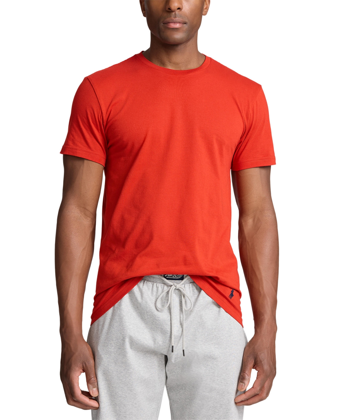 Polo Ralph Lauren Men's 5-Pk. Cotton Crewneck Undershirts - ANDOVER HEATHER, RL2000 RED