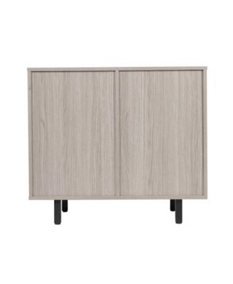Aloise Bar And Sideboard With Storage Cabinet, Hanging Stemware Holders And Bottle Storage