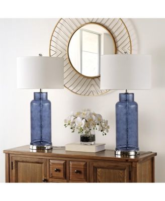 Bottle Table Lamp Set Of 2 W/ USB Port