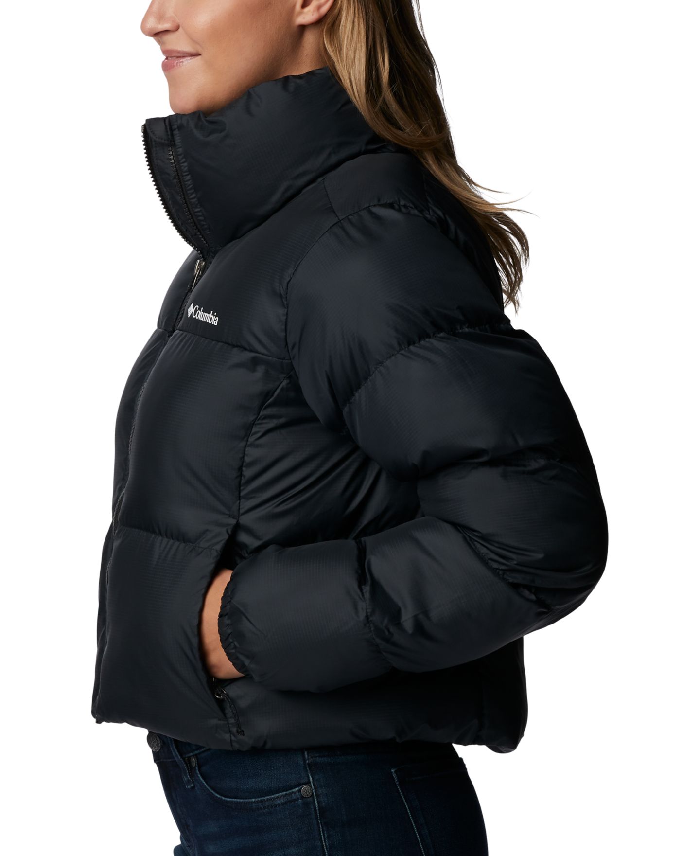 Женская куртка Columbia Puffect Cropped Jacket, цвет: Чёрный — фото 6