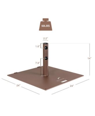 50 LBS Weighted 24 Inch Square Patio Umbrella Base