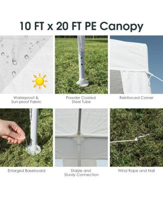 10 x 20 Feet Waterproof Canopy Tent with Tent Peg and Wind Rope