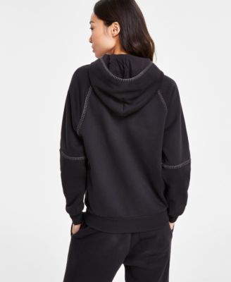 Women's Raglan-Sleeve Pullover Fleece Hoodie