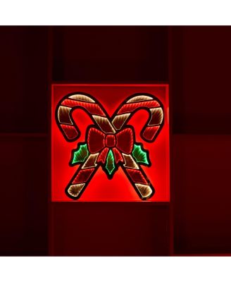 Infinity Double Candy Cane Decoration – Unique Holiday Accent for Festive Displays