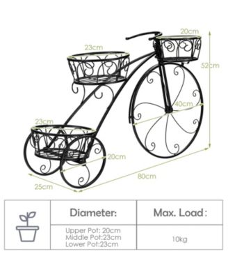 Tricycle Plant Stand Flower Pot Cart Holder in Parisian Style
