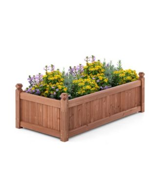 46 x 24 x 16 Inch Rectangular Planter Box with Drainage Holes
