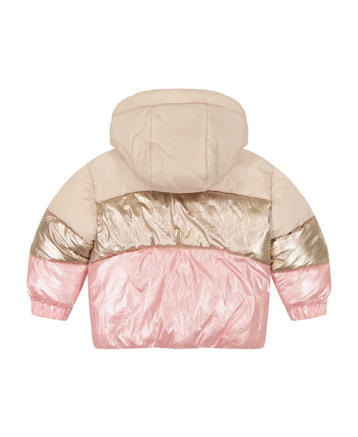 S. Rothschild & Co Toddler Girls Tricolor Metallic Puffer Jacket