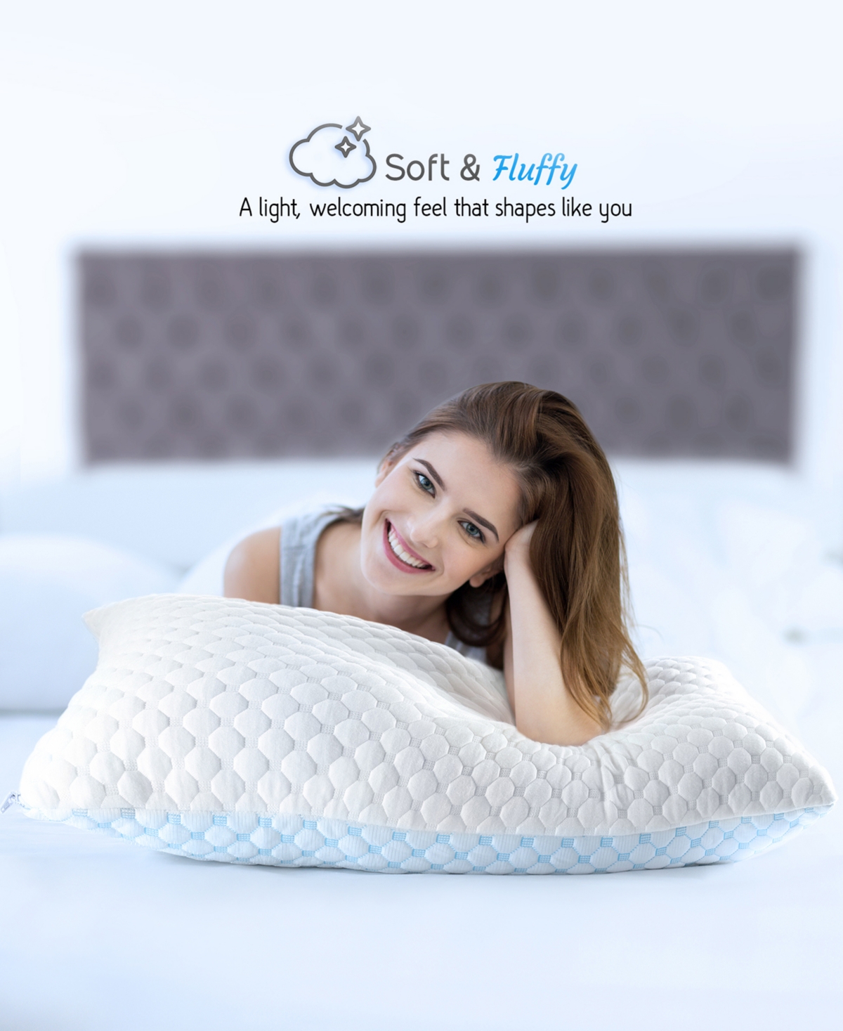 Nestl Memory Foam Gel Infused Reversible Cooling Pillow