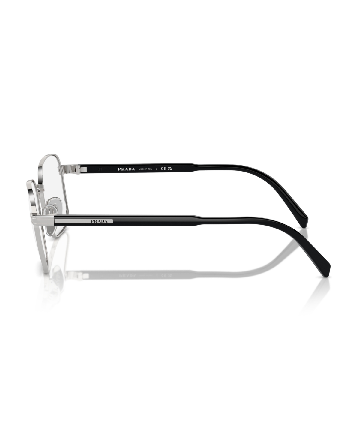 Prada Men's Eyeglasses, Pr A55v In Silver