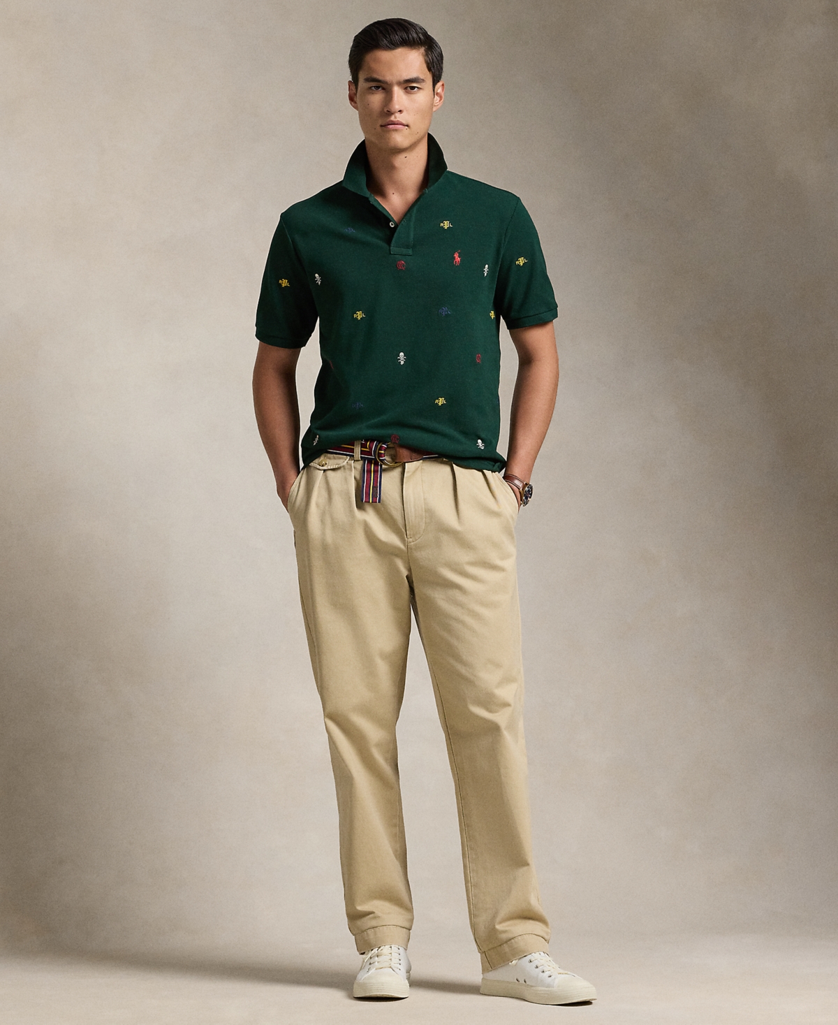 Polo Ralph Lauren Men's Classic-Fit Embroidered Mesh Polo Shirt