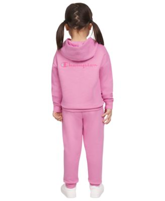 Champion Toddler Girls Fleece Hoodie Jogger Pants, Piece Set