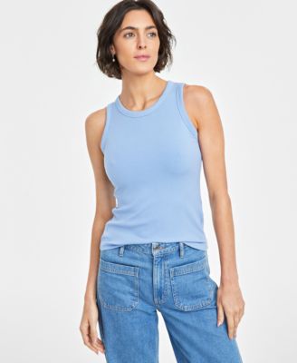 On 34th - Women's Ribbed High-Neck Tank Top, Created for Macy's
