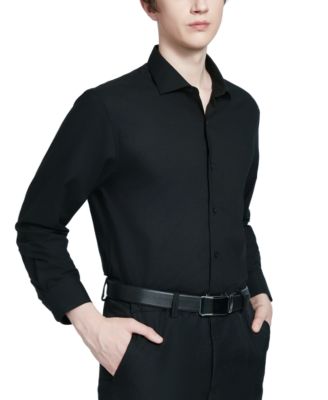Perry Ellis Men's Modern-Fit Lux Twill Solid Dress Shirt