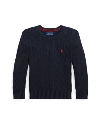 Toddler and Little Boys Cable-Knit Cotton Sweater