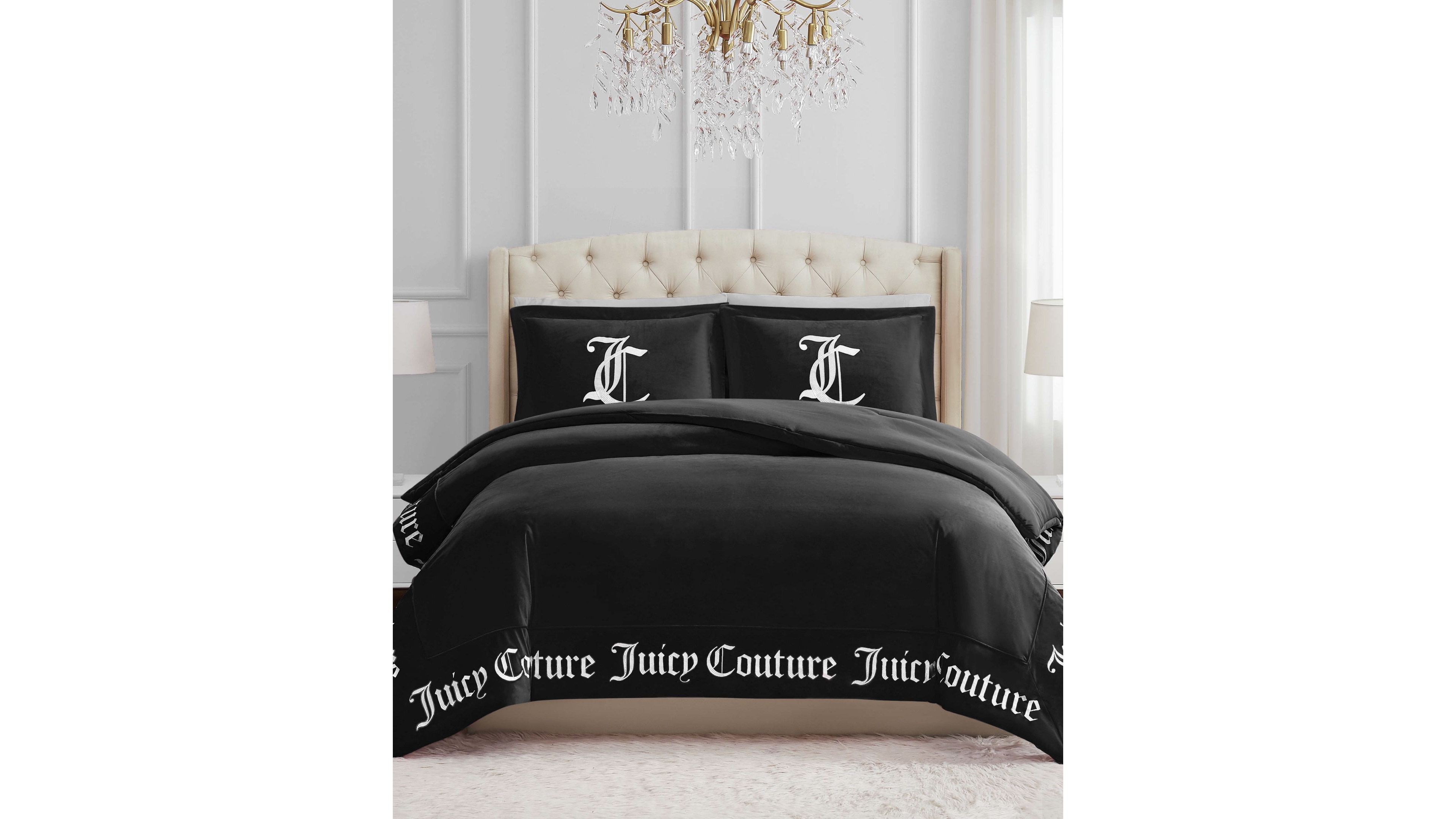 Juicy Couture Reversible Velvet Comforter Set, King