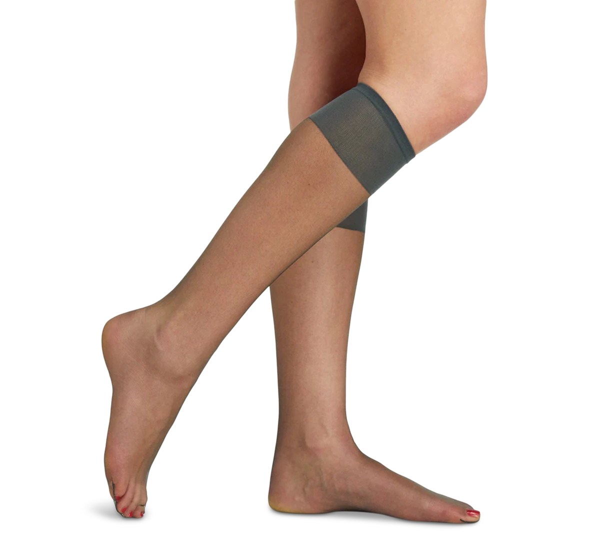Women's 3-Pack Sheer Knee-Highs - Off Black
