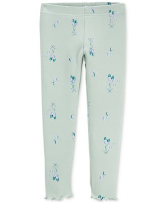 Carter's - Toddler Girls Ribbed-Knit Ballet Slipper-Print Leggings