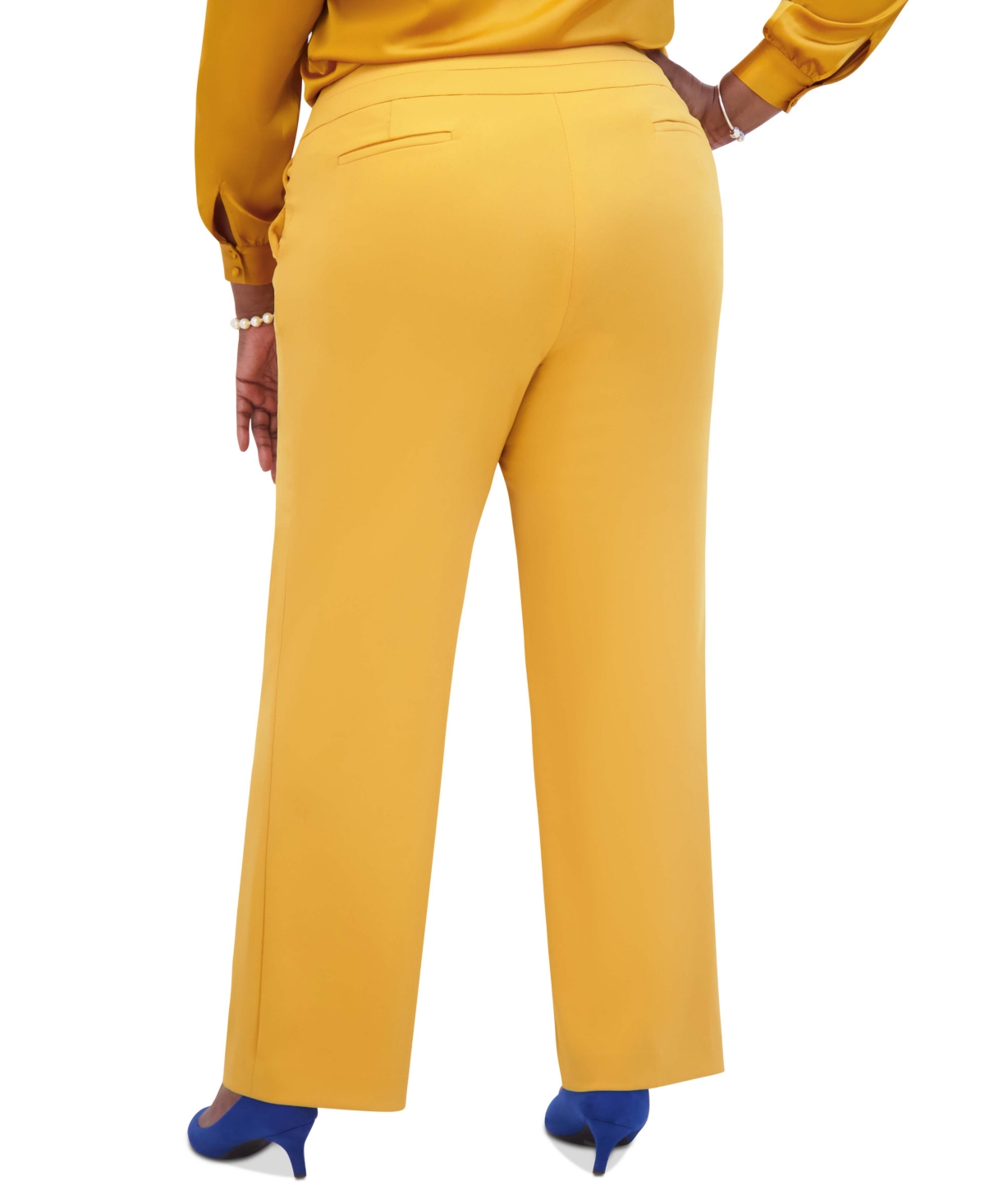 Kasper Plus Size & Women's Seamed-Waist Pull-On Pants