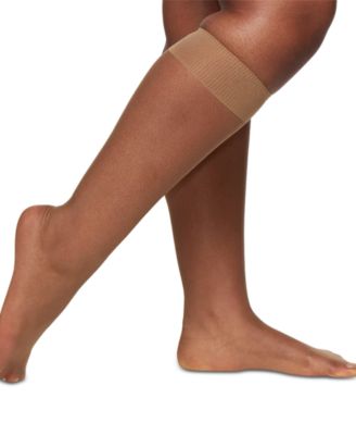 Plus Size 3-Pack Sheer Knee-Highs