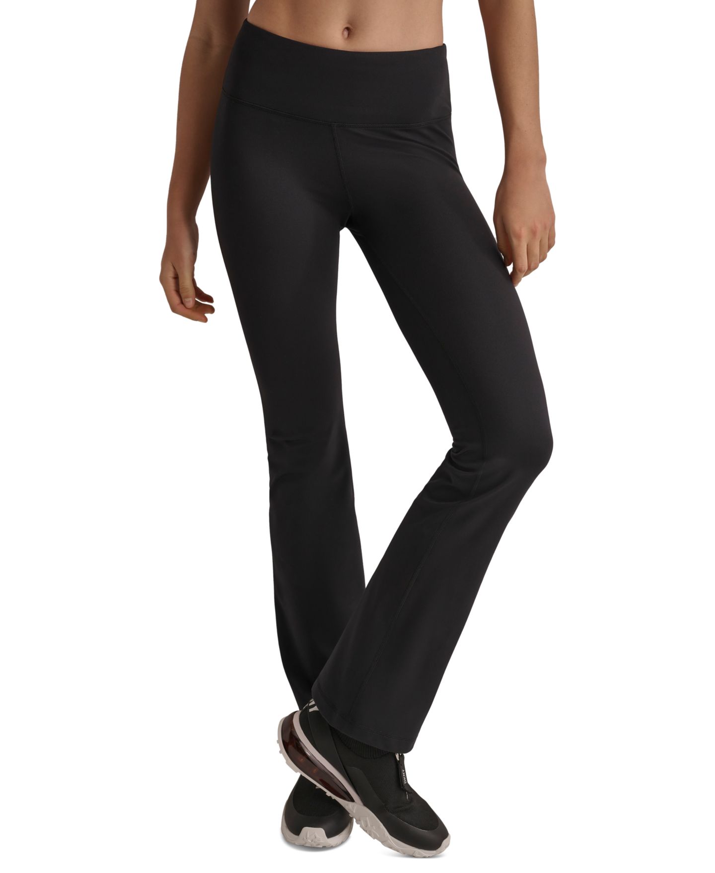 Женские леггинсы DKNY Balance Compression High-Waist Flared, цвет: Чёрный — фото 1